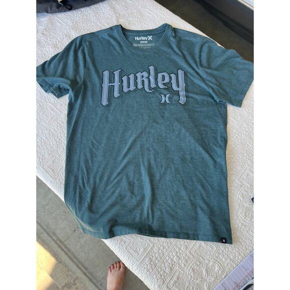Hurley green crewneck short sleeve T-shirt, men's size M - Picture 1 of 4